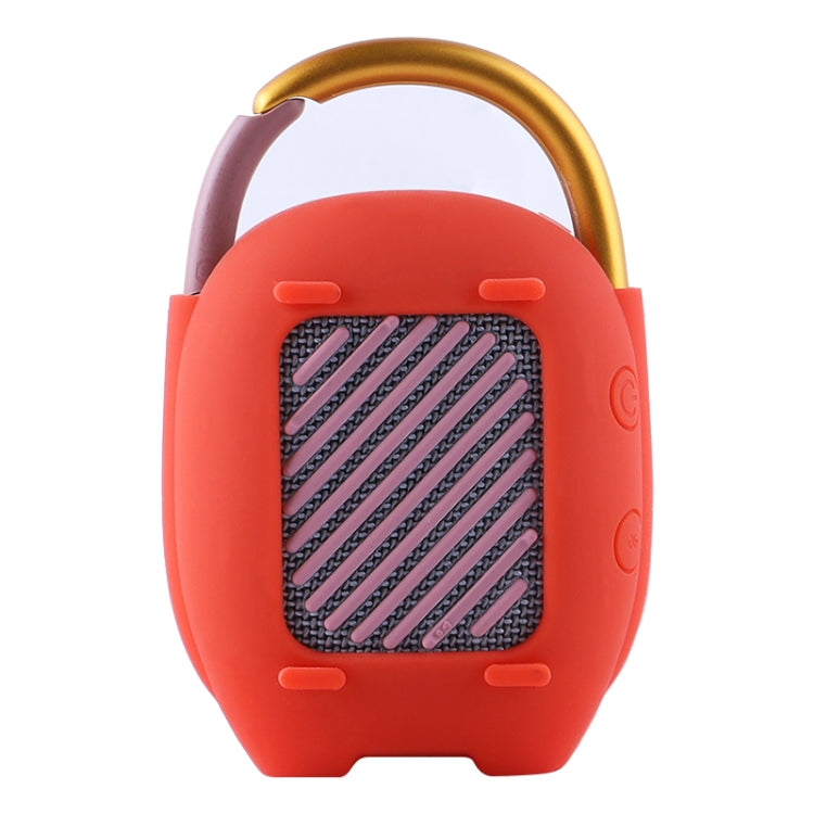 For JBL Clip 4 Wireless Bluetooth Speaker Silicone Protective Case(Red)