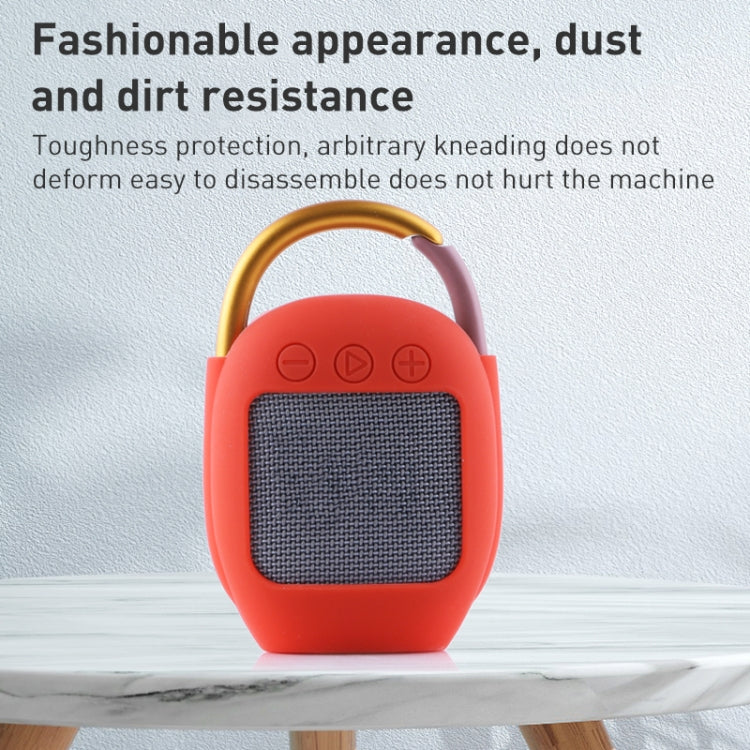 For JBL Clip 4 Wireless Bluetooth Speaker Silicone Protective Case(Grey)