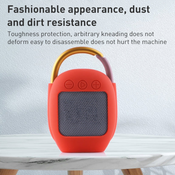 For JBL Clip 4 Wireless Bluetooth Speaker Silicone Protective Case(Grey)