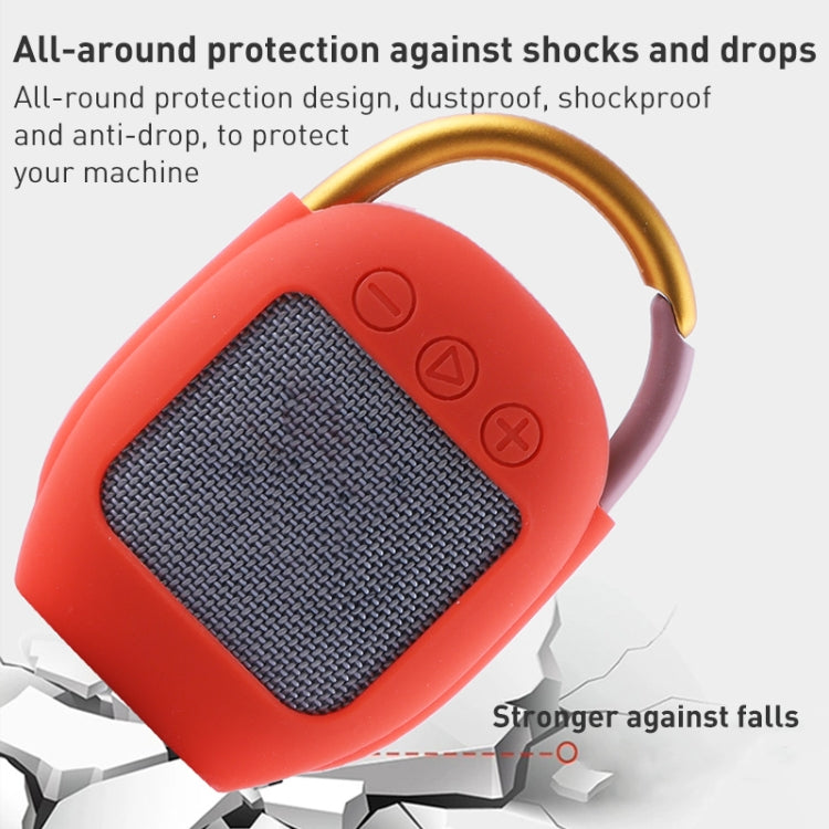 For JBL Clip 4 Wireless Bluetooth Speaker Silicone Protective Case(Grey)