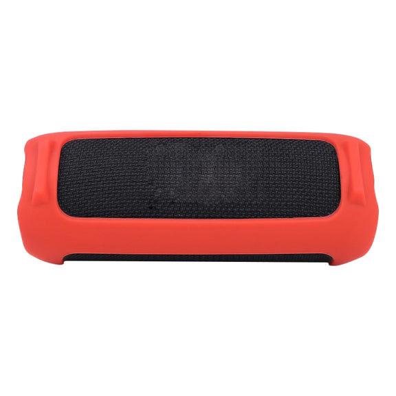 For JBL Flip 6 Bluetooth Speaker Portable Silicone Case with Shoulder Strap(Red)