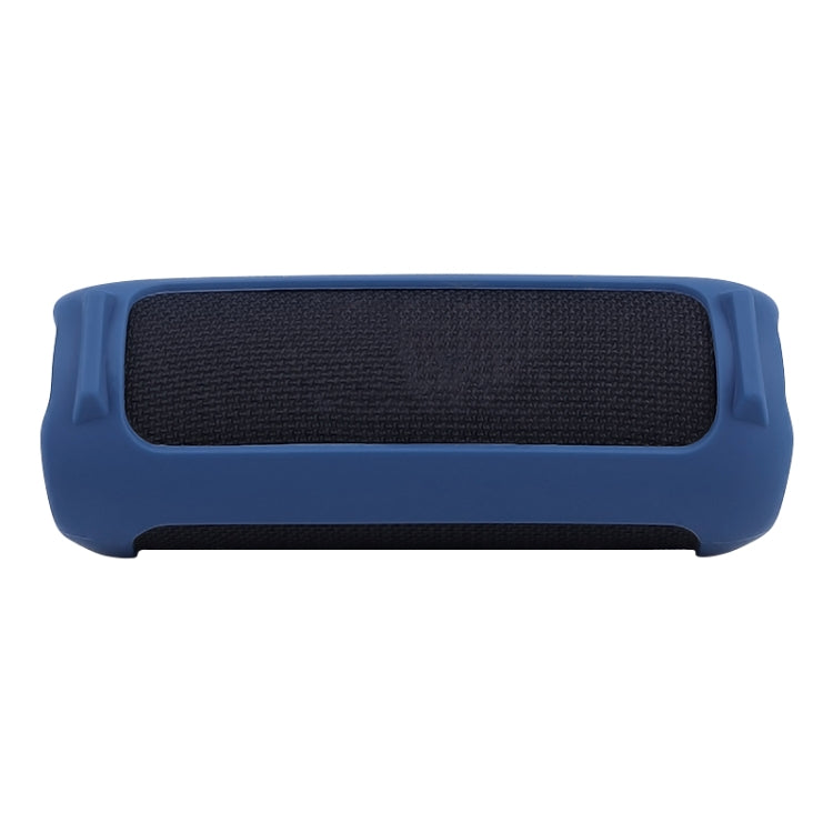 For JBL Flip 6 Bluetooth Speaker Portable Silicone Case with Shoulder Strap(Blue)