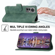 For Xiaomi 12 / 12X Dierfeng Dream Line TPU + PU Leather Phone Case(Green)