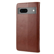 For Google Pixel 7a Butterfly Flower Pattern Flip Leather Phone Case(Brown)