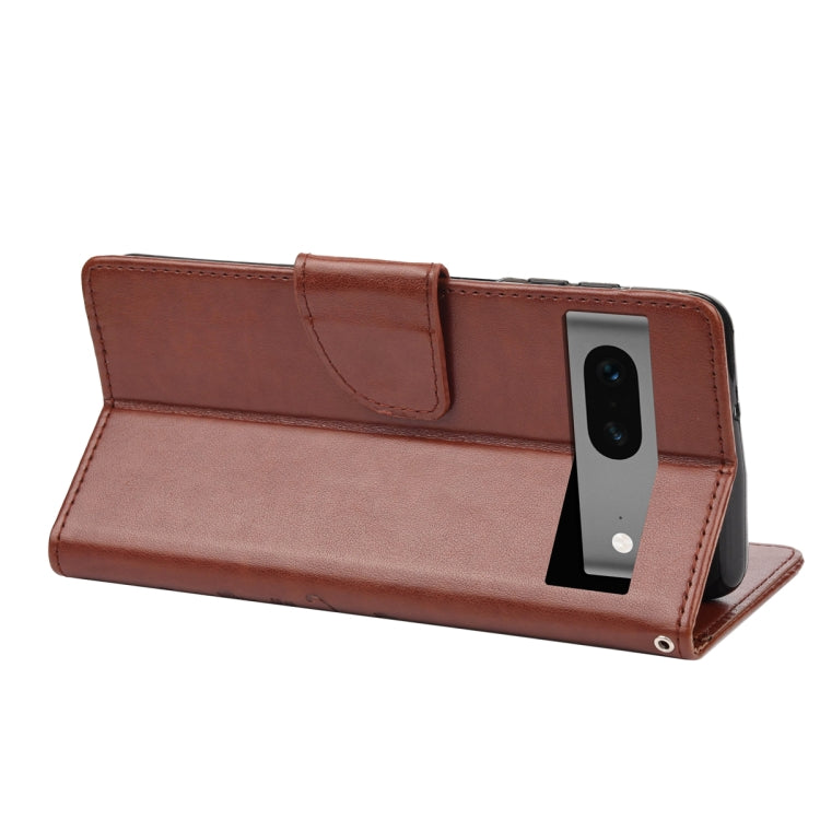 For Google Pixel 7a Butterfly Flower Pattern Flip Leather Phone Case(Brown)