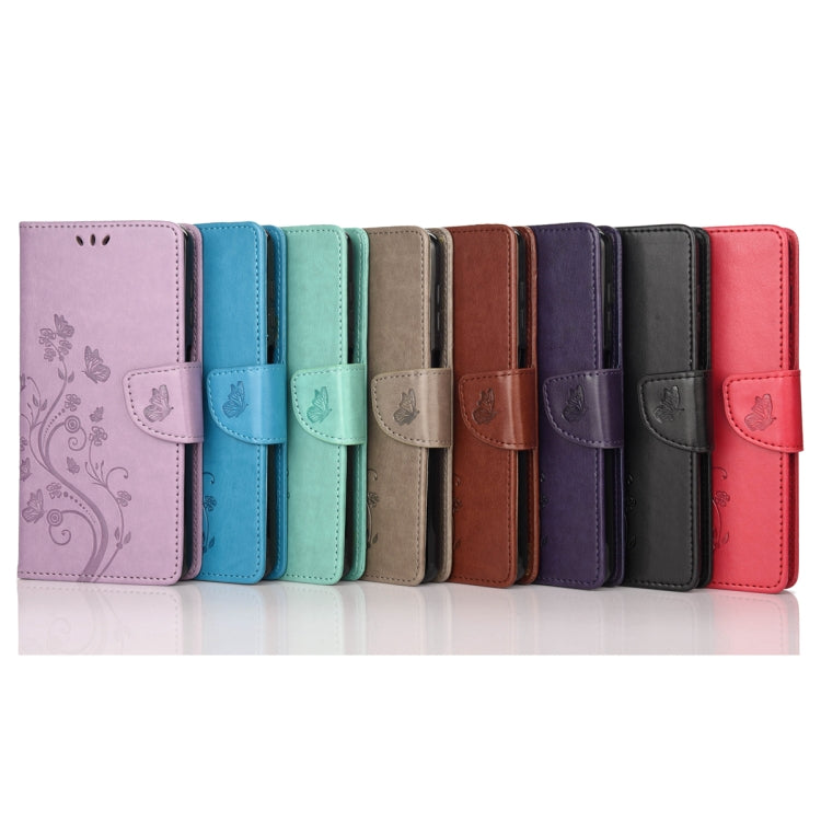 For Google Pixel 7a Butterfly Flower Pattern Flip Leather Phone Case(Brown)