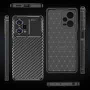 For Xiaomi Redmi Note 12 Global/Poco X5 Carbon Fiber Texture Shockproof TPU Phone Case(Black)