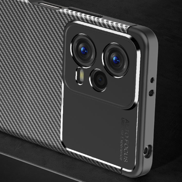 For Xiaomi Redmi Note 12 Global/Poco X5 Carbon Fiber Texture Shockproof TPU Phone Case(Black)