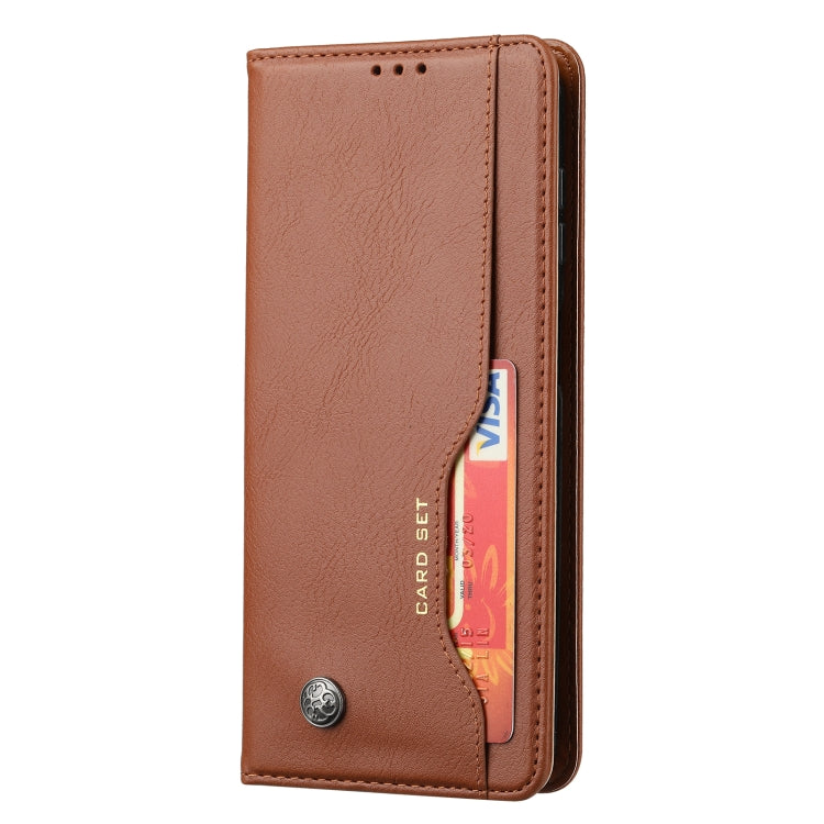 For Samsung Galaxy A34 5G Knead Skin Texture Flip Leather Phone Case(Brown)