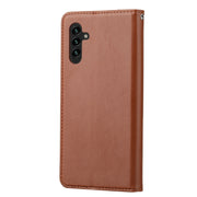 For Samsung Galaxy A34 5G Knead Skin Texture Flip Leather Phone Case(Brown)