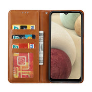 For Samsung Galaxy A34 5G Knead Skin Texture Flip Leather Phone Case(Brown)