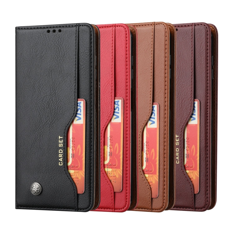 For Samsung Galaxy A34 5G Knead Skin Texture Flip Leather Phone Case(Brown)