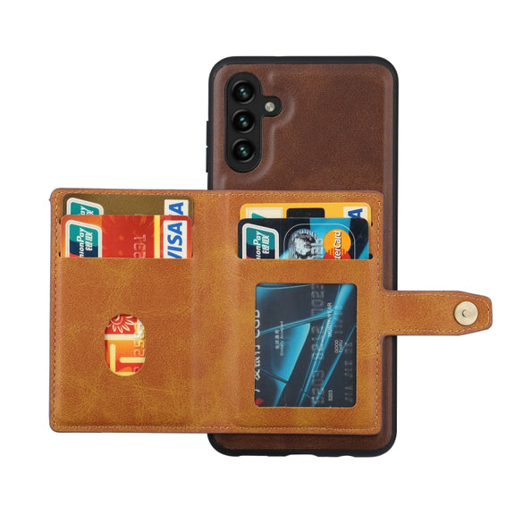 For Samsung Galaxy A34 5G Calfskin Card Slot TPU + PU Phone Case(Green)