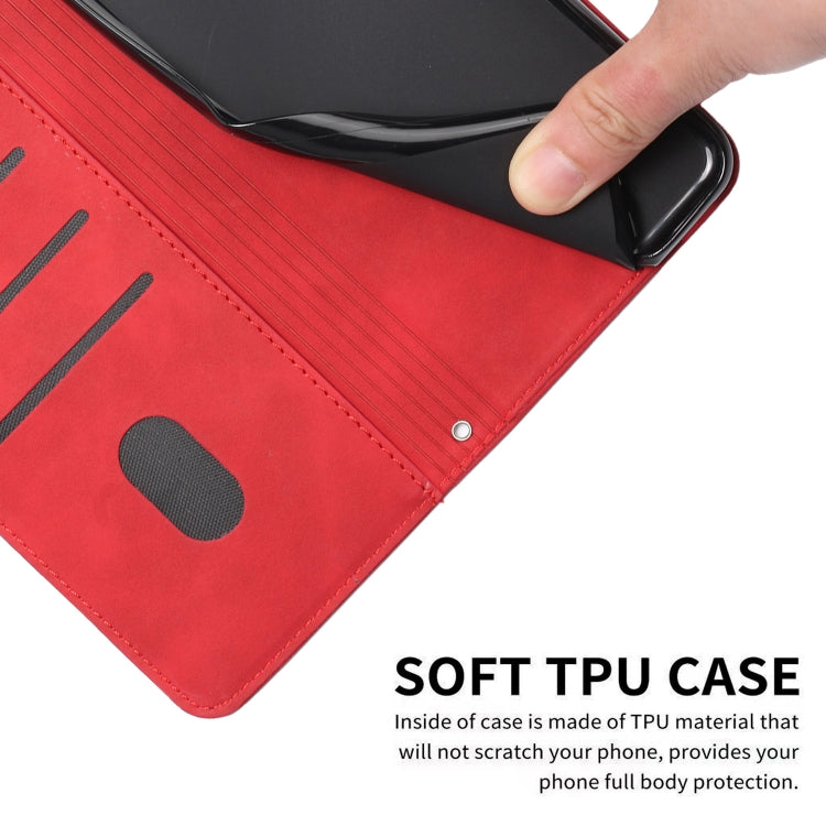 For Xiaomi Redmi Note 12 Pro Speed / Poco X5 Pro 5G Skin Feel Heart Pattern Leather Phone Case(Red)