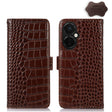For OnePlus Nord CE 3 Lite Crocodile Top Layer Cowhide RFID Leather Phone Case(Brown) - free shipping - PMC TechLife - Order now!