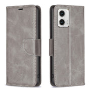 For Motorola Moto G73 5G Lambskin Texture Leather Phone Case(Grey)