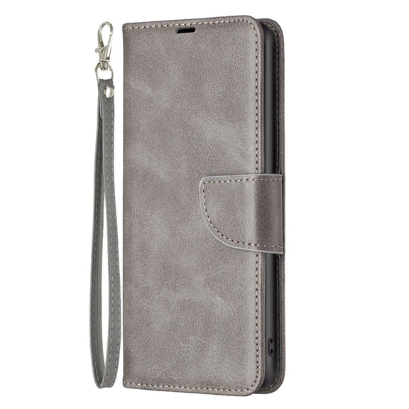 For Motorola Moto G73 5G Lambskin Texture Leather Phone Case(Grey)