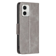 For Motorola Moto G73 5G Lambskin Texture Leather Phone Case(Grey)