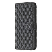 For Motorola Moto E13 4G Diamond Lattice Wallet Leather Flip Phone Case(Black)