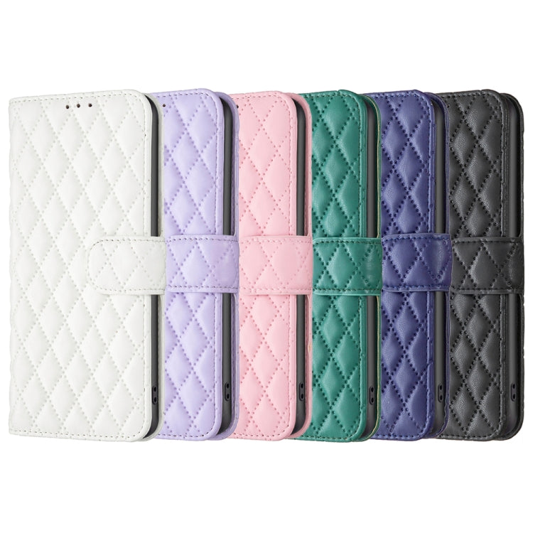 For Motorola Moto E13 4G Diamond Lattice Wallet Leather Flip Phone Case(Black)