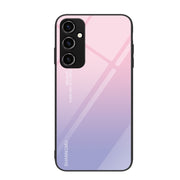For Samsung Galaxy A14 5G Colorful Painted Glass Phone Case(Purple Sky)