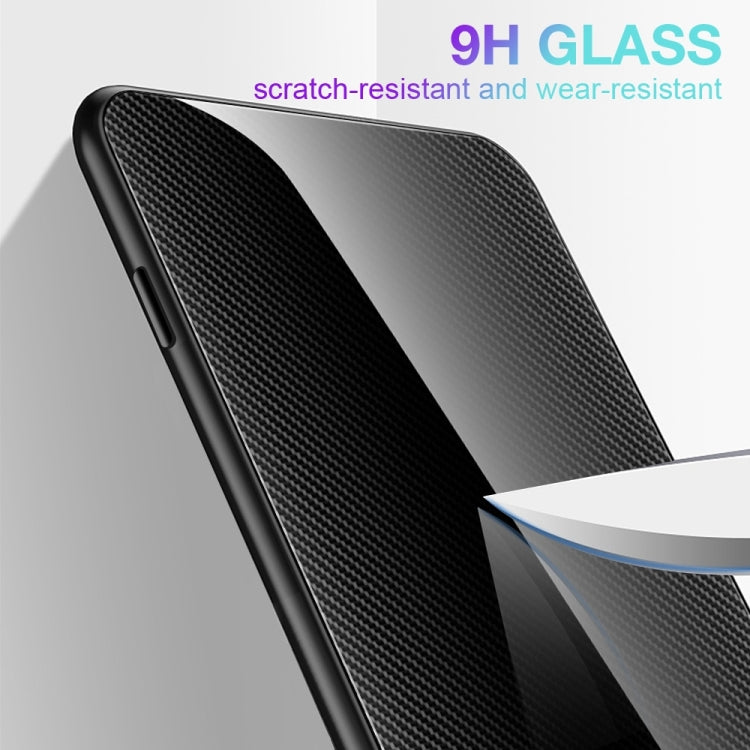 For Samsung Galaxy A14 5G Texture Gradient Glass TPU Phone Case(Black)