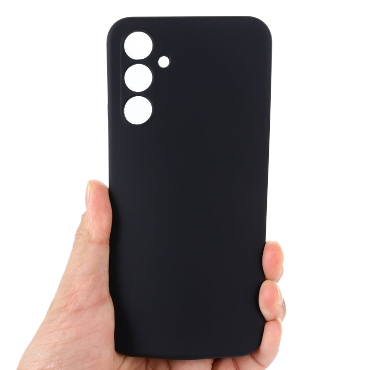 For Samsung Galaxy A34 5G Pure Color Liquid Silicone Shockproof Phone Case(Black)