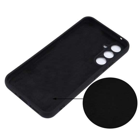 For Samsung Galaxy A34 5G Pure Color Liquid Silicone Shockproof Phone Case(Black)