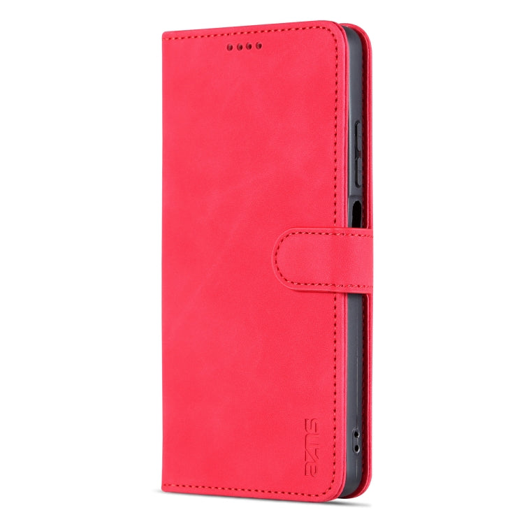 For Xiaomi Redmi Note 12 Pro 5G Global / China / Note 12 Pro 5G Speed / Poco X5 Pro AZNS Skin Feel Calf Texture Flip Leather Phone Case(Red)