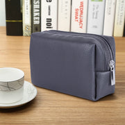 Leather Power Pack Charger Data Cable Mouse Digital Storage Bag(Black)
