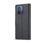 For Xiaomi Redmi 12C/11A Global LC.IMEEKE Calf Texture Horizontal Flip Leather Case(Black)