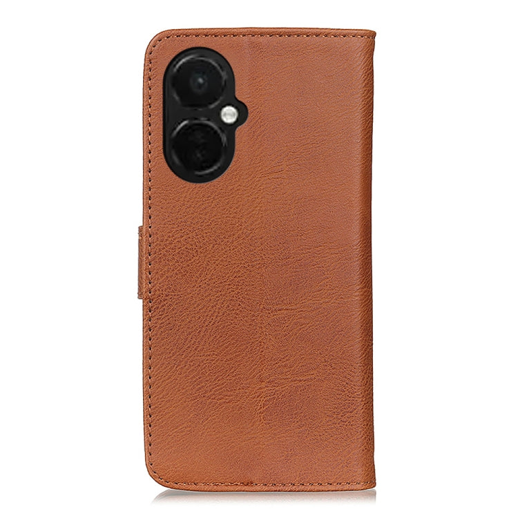For OnePlus Nord CE 3 Lite KHAZNEH Cowhide Texture Flip Leather Phone Case(Brown)
