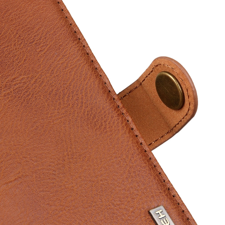 For OnePlus Nord CE 3 Lite KHAZNEH Cowhide Texture Flip Leather Phone Case(Brown)
