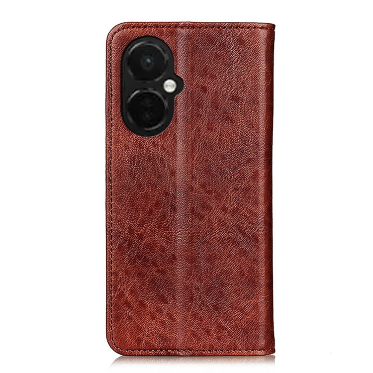 For OnePlus Nord CE 3 Lite Magnetic Crazy Horse Texture Leather Phone Case(Brown)