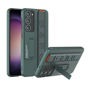 For Samsung Galaxy S23 5G GKK Ultra-thin Wristband Shockproof Phone Case with Holder(Green)