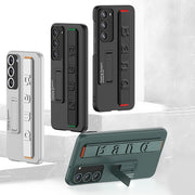 For Samsung Galaxy S23 5G GKK Ultra-thin Wristband Shockproof Phone Case with Holder(Green)