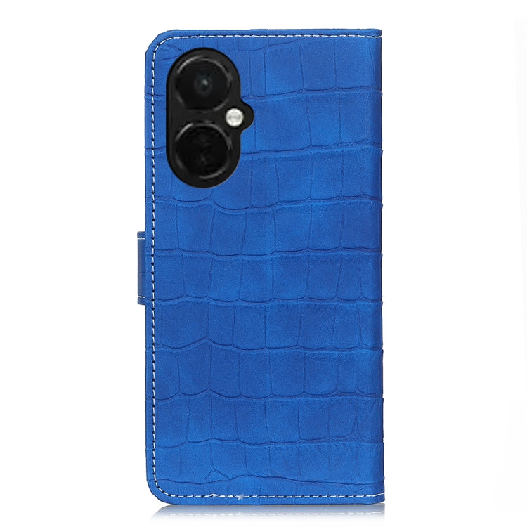 For OnePlus Nord CE 3 Lite Magnetic Crocodile Texture Leather Phone Case(Blue)
