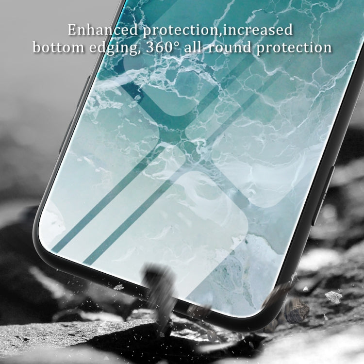 For Samsung Galaxy A04 Marble Pattern Glass Phone Case(Typhoon)