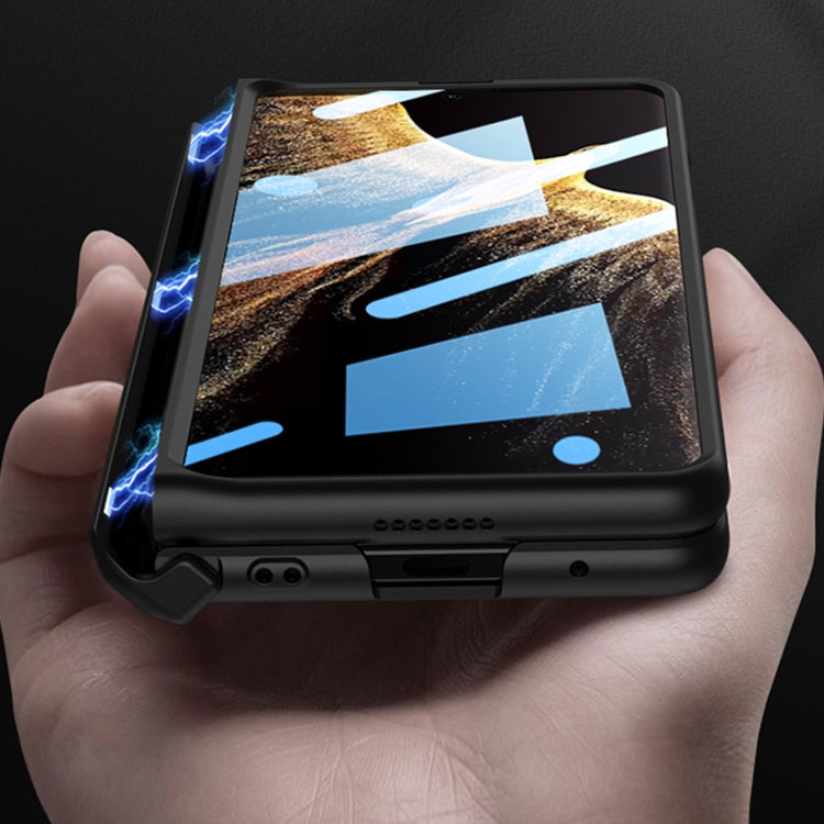 For Honor Magic VS GKK Magnetic Hinge Flip Leather Phone Case with Holder(Black)