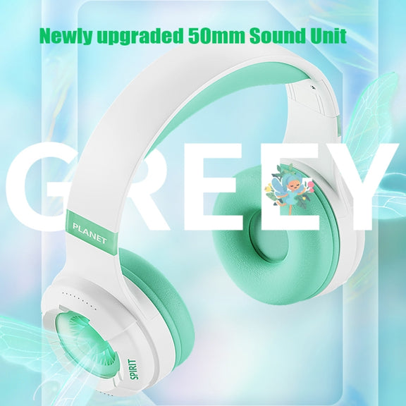 KE25 RGB Light Wireless Stereo Music Bluetooth Headset(Blue)