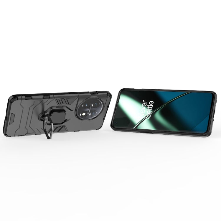 For OnePlus 11 5G Magnetic Ring Holder PC + TPU Phone Case(Black)