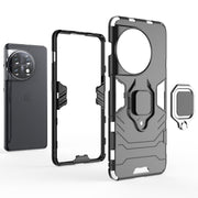 For OnePlus 11 5G Magnetic Ring Holder PC + TPU Phone Case(Black)