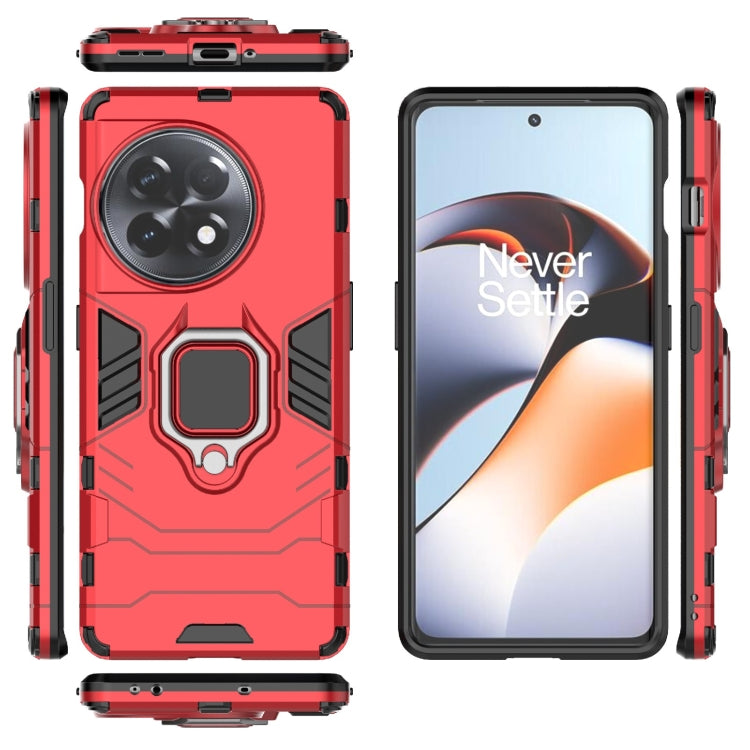 For OnePlus Ace 2 / 11R Magnetic Ring Holder PC + TPU Phone Case(Red)