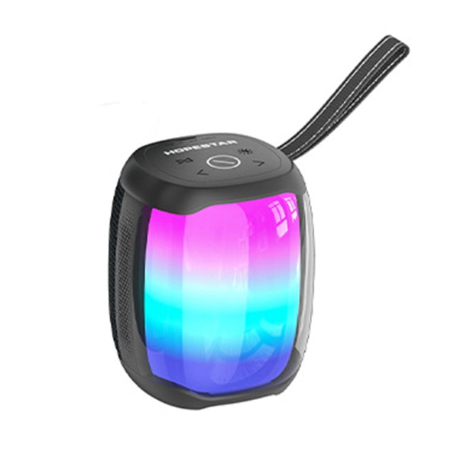 HOPESTAR P50 mini TWS Outdoor RGB Light IPX6Water-resistant Bluetooth Speaker(Black)