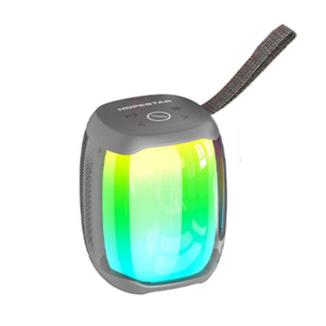 HOPESTAR P50 mini TWS Outdoor RGB Light IPX6 Water-resistant Bluetooth Speaker(Grey)