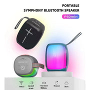 HOPESTAR P50 mini TWS Outdoor RGB Light IPX6 Water-resistant Bluetooth Speaker(Grey)