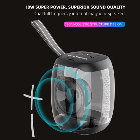 HOPESTAR P50 mini TWS Outdoor RGB Light IPX6 Water-resistant Bluetooth Speaker(Grey)