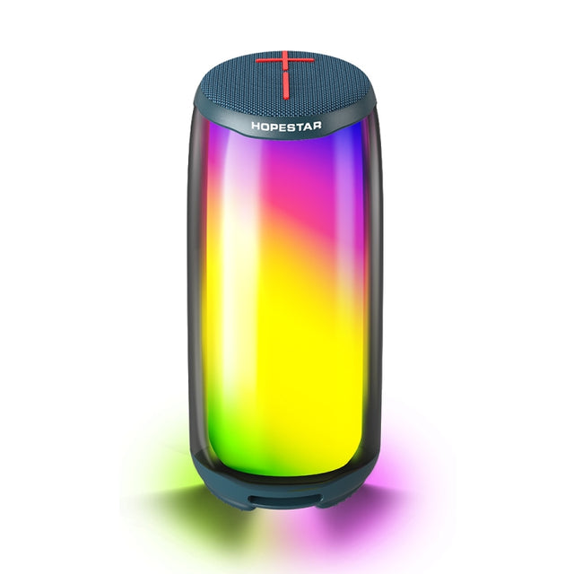 HOPESTAR P49 Tone Pulse RGB Light Water-resistant Bluetooth Speaker(Blue)