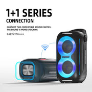 HOPESTAR Party200 mini Portable Tone Pulse RGB Light Bluetooth Speaker(Blue)