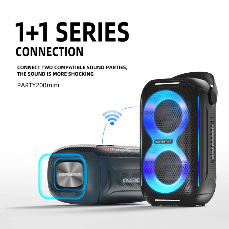 HOPESTAR Party200 mini Portable Tone Pulse RGB Light Bluetooth Speaker(Blue)